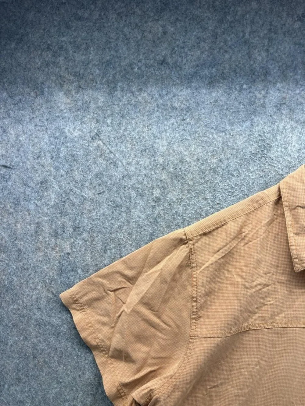 The North Face Shirt Men 2XL Brown Check Short Sleeve Button Up Outdoor Casual